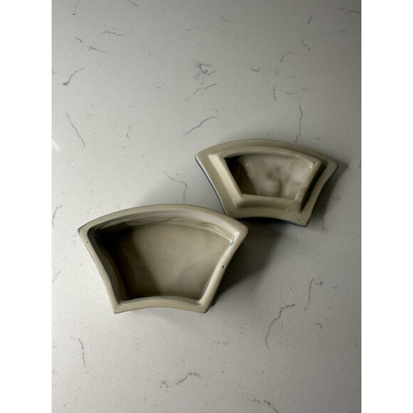 Vintage Ceramic Trinket Box Coastal Scene Palm Tree & Lighthouse Cottage - Picture 3 of 8